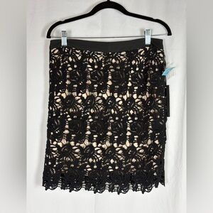 Willi Smith NWT Black Lace Mini Skirt